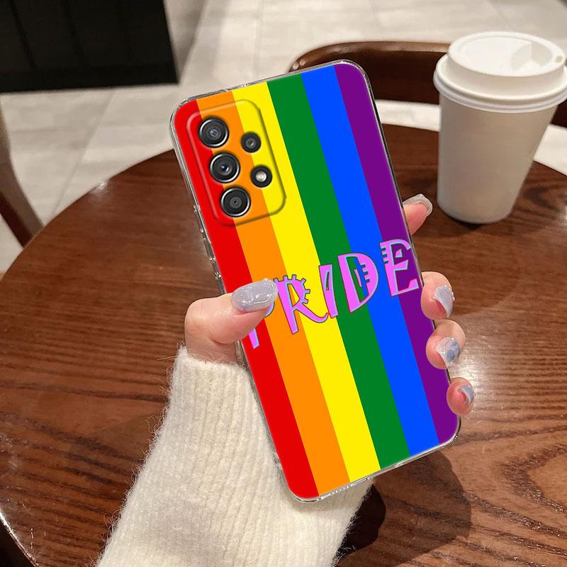 Gay Pride Flag Lesbians LGBT For Samsung Galaxy A55 Case A54 A52 A53 5G A15 A14 A13 A21S A23 A51 A34 A35 A33 A32 A72 Phone Cover