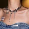 Diamond Star Sequin Tassel Necklace: Unique Fashion Clavicle Chain for Women