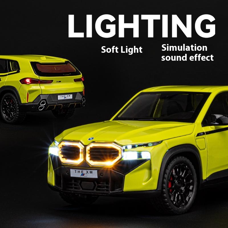 Масштаб 1/24 BMW XM Сплав Металл Литой Модель Автомобиля Литье Звук И Свет Детские Игрушки Подарок С Детскими Коллекциями Хобби Подарки