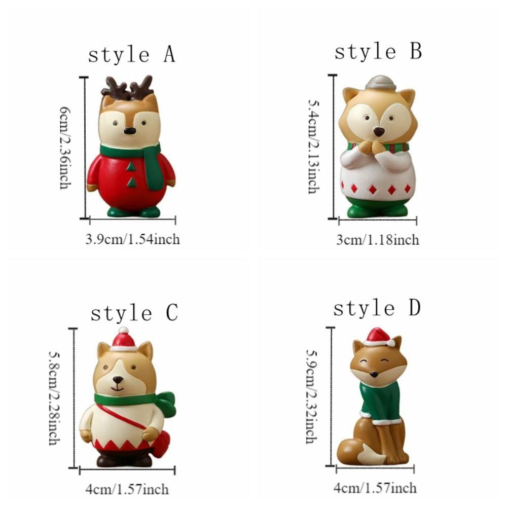 Традиционная Креативная Рождественская Полимерная Кукла Полимерная Экологичная Рождественская Фигурка Животного Мультяшное Животное Полимерные Поделки День Благодарения