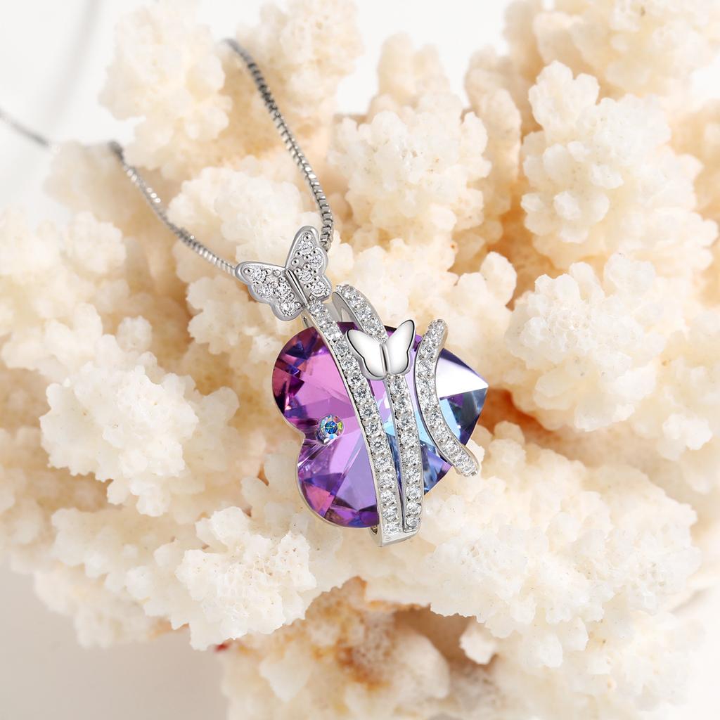 Модные вещи, подарки на День матери Ожерелье с изображением симфонии океана, сердца, бабочки и любви