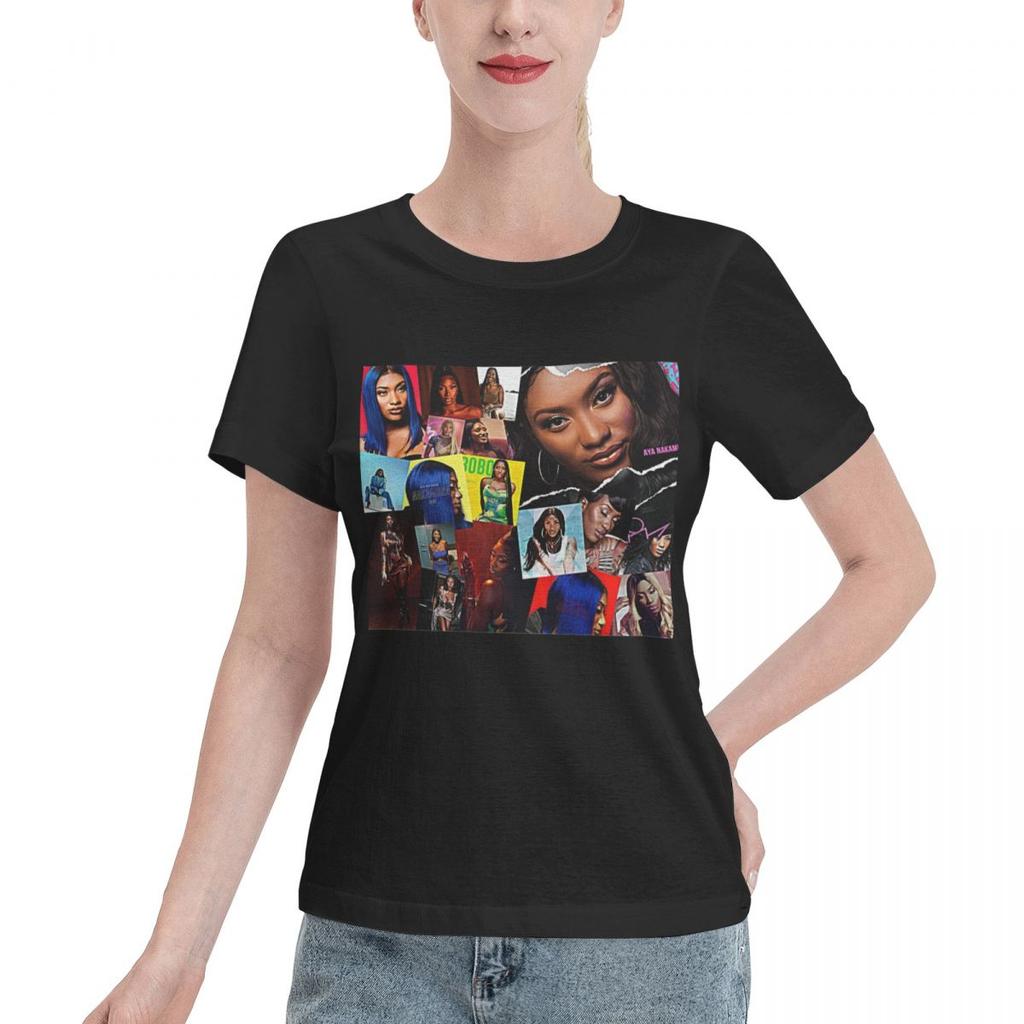 Aya Nakamura TShirt Women Short Sleeve T Shirts Crew Neck Clothing Cotton Summer Tees Streetwear