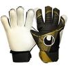 Uhlsport Powerline Elite Стартовые Мягкие Футбольные Вратарские Перчатки для 1011312 02 и Белые Тренировочные, 5, Черный, Золотой,