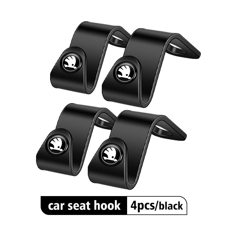 AAABT1 For Skoda Car Seat Back Hook Storage Organizer Hanger Clip Auto Interior Accessories Fabia 1 2 Octavia a7 RS Superb Rapid Yeti