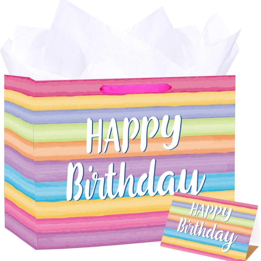 Reusable Party Decoration Boxes Colorful Gift Boxes Birthday Gift Bag for Birthday, Baby Shower
