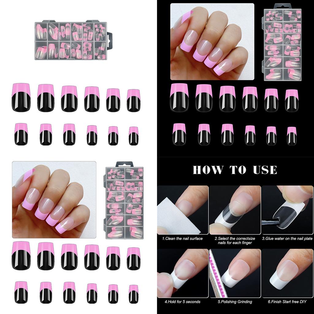 French Press On Nails Stylish and Durable European and American Design False Nails for Salon