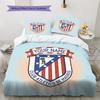 Custom Name Atletico De Madrid Pattern Bedding Quilt Set Home Decoration Gift (1 * Duvet Cover + 2 * Pillowcase Without Core)