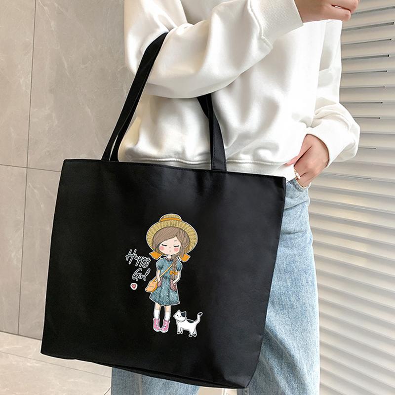 Oxford Handbag Student Shoulder Bags for Women Shopper Tote Bag Cartoon Large Capacity Luxury Ladies Handbags Portable Shopping Bag
