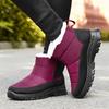 Водонепроницаемые зимние ботинки на толстой подошве, женские, нескользящие, теплые, утолщенные, плюшевые, зимние ботинки, женские, удобные, на платформе, с хлопковой подкладкой, Mujer