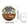 Spring HOME Wreath Wooden Welcome Door Sign Wooden Plaque For Front Door Sweet Home Décor Hanging