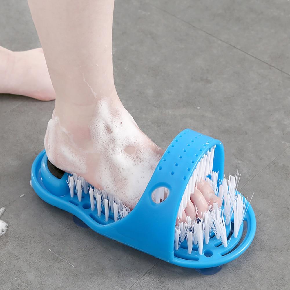 Shower Foot Scrubber Massager Cleaner Spa Exfoliating Washer Wash Slipper Tools Bathroom Bath Foot Brushes Remove Dead Skin