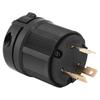 Plug Adapter L5-30P Twist Lock Electrical Plug 3 Pole Black Plug AC 125V 30A NEMA L5-30 Plug Generator Use