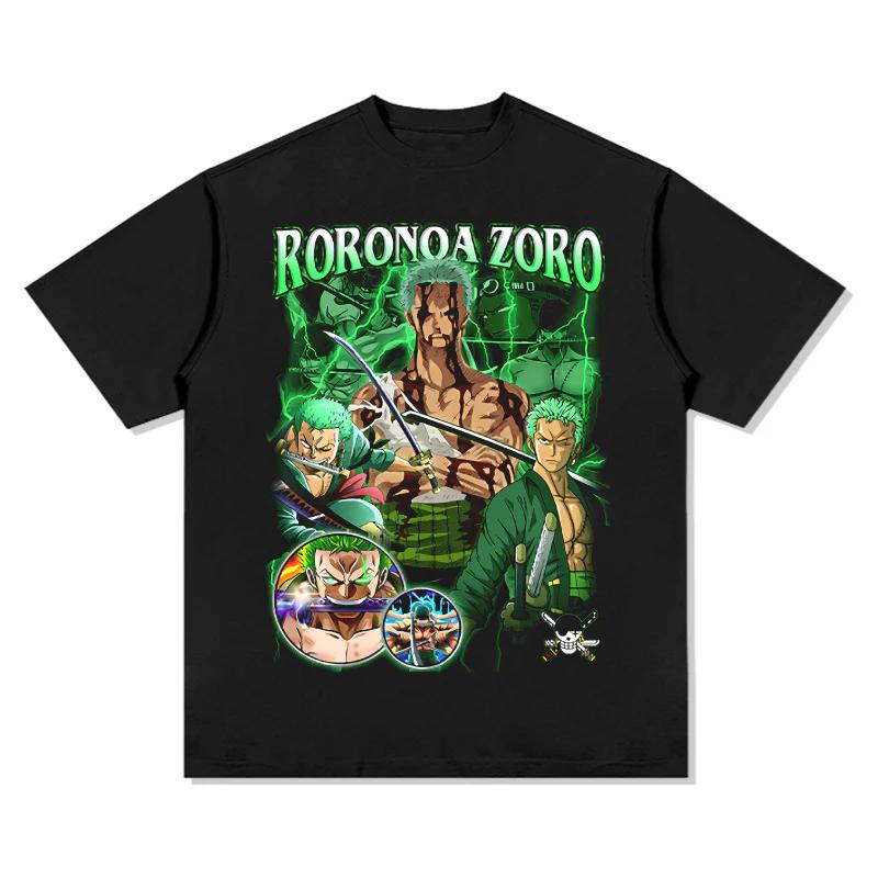 One Piece Roronoa Zoro TShirt Men Women Harajuku 100 Cotton Graphic Print Lightweight Loose Streetwear Short Sleeve Tee