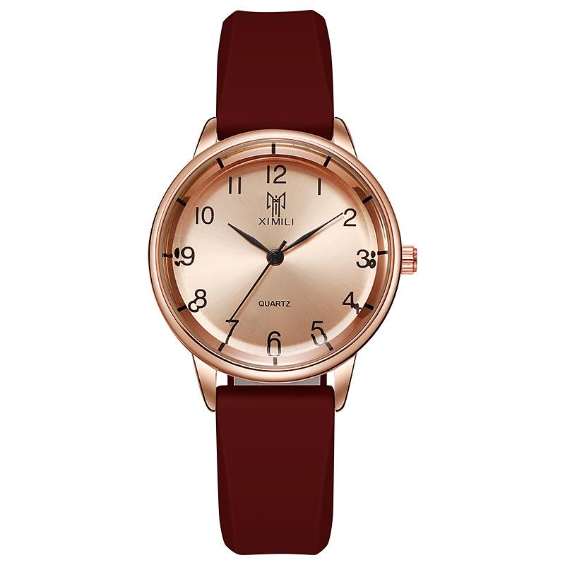 Unisex Silicone Tape Quartz Watch, Simple And Fashionable Female Student Watch Watch In Junior High School
