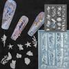 Ocean Themed Silicone Nail Art Mold Set with Whale and Shell Designs for Manicure Fashionable Nail Art Designs Moulds