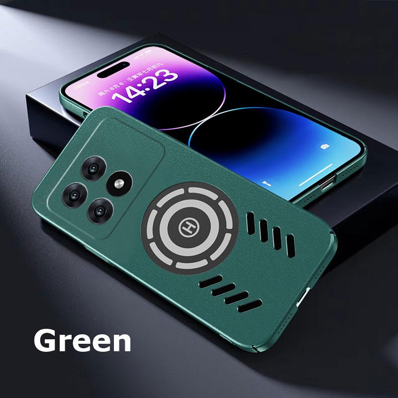 Для Xiaomi Redmi K70 K70E K60 K60E K50 K40S K40 Ultra Gaming Pro Ice Магнитное рассеивание тепла Матовый чехол для ПК Дышащий охлаждающий чехол