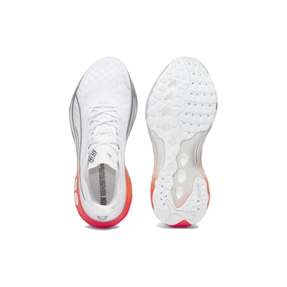 Puma ForeverRun Nitro White Cherry Tomato Men Sneakers Silver 380017-01