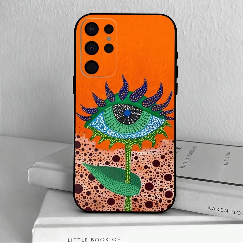 F-Funny Pumpkin Y-Yayoi K-K-Kusama Phone Case For Samsung S25,24,23,22,30,21,10,9,Ultra,Plus,Lite,FE,4,5 G Soft Black Case