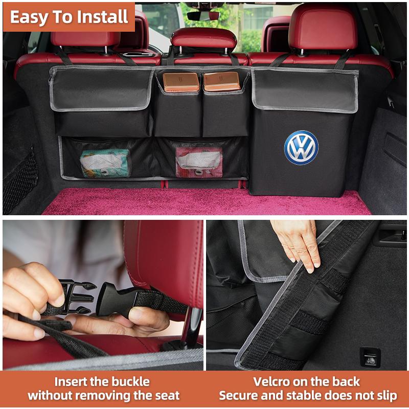 Car interior component backrest storage bag For VW GTI Polo Passat Scirocco Golf Tiguan Jetta T-ROC Touareg Touran CC