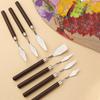 Art Spatula Soft Paint Spatula Oil Painting Spatula Wooden Handle Palette Knife Set Gouache Painting Spatula