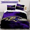 Baltimore Ravens Pattern Bedding Uilt Set Uilt Cover Pillowcase Home Decoration Birthday Gift (1*duvet Cover + 2*pillowcase Without Core)