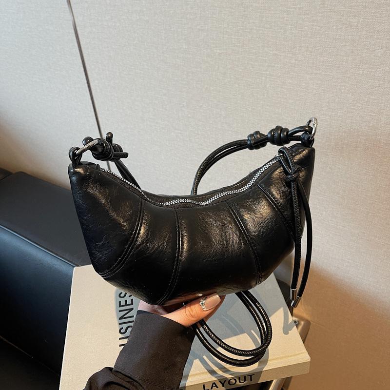 Супер огонь нишевая сумка в стиле пэчворк женская 2025 новая весна и лето универсальная сумка-мессенджер сумка-пельмень популярная сумка-круассан