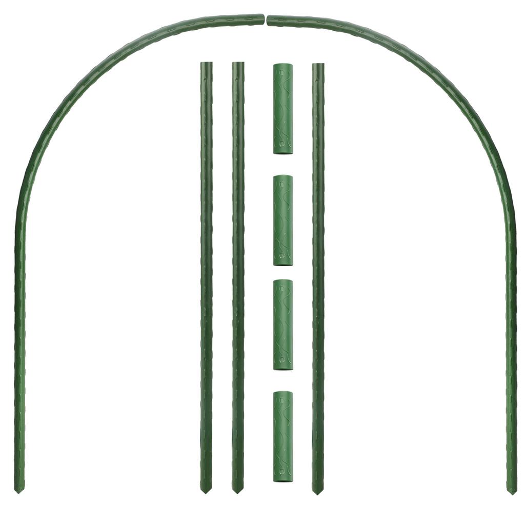 Комплект садовых дуг с зажимами для приподнятых грядок ПЭ Стальная труба Опора для растений Садовые колья Каркас из дуг