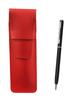 Slim Cowhide Leather Pen Case Red Slim Rotating Ballpoint Pen Set Black 2-Pack T23-ASR-PD04-B-2