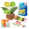 Наборы для вязания крючком для начинающих, с пряжей, крючками, иглой для DIY-поделок крючком
