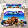 3pcs Earth Ice Age Adventure Printed Bedding Set, Soft and Comfortable Quilt Cover for Bedroom, Guest Room (1 Duvet Cover + 2 Pillowcases, P