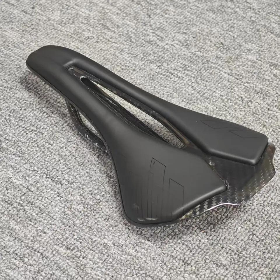 GOLDIX Bicycle Carbon Fiber PU Leather Saddle Ultralight Road Mountain Bike Racing Cycling 3D Cushion Seat Accessories
