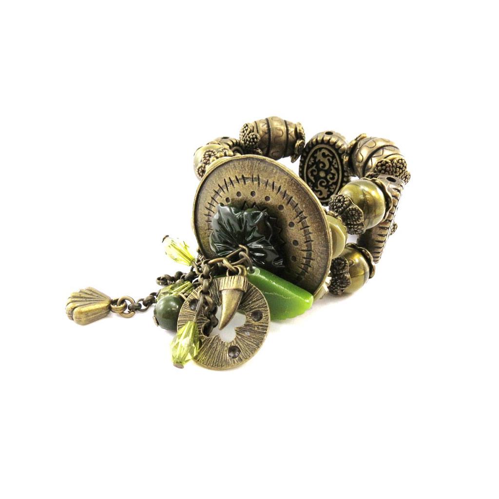 Les Trésors De Lily [E5822] — Зеленый дизайнерский браслет «Самба»