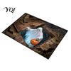 3D Depth Pattern Rug Halloween Entrance Rug, Spooky Skeleton Floor Mat Non-slip Absorbent Door for Front Bathroom Entryway Doormat Porch