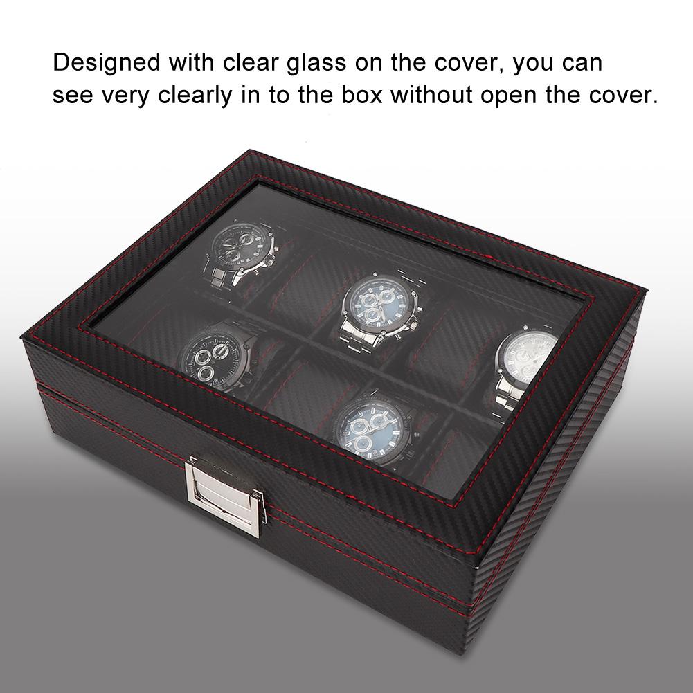 10Grids портативный ящик для хранения часов с дисплеем для путешествий, чехол-органайзер