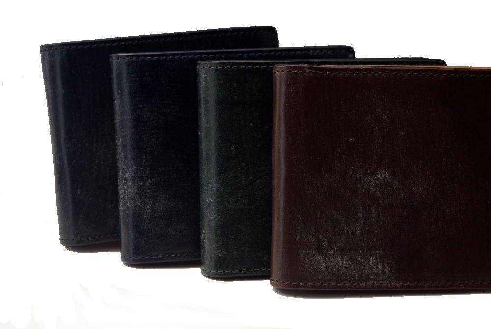 [Saint Cuir КОЖА BRIDLE] Кошелек бифолд из кожи Bridle Thomas и дубленой кожи (с кошельком для монет в форме коробки) (Темный шоколад)