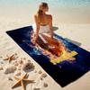 1PC Custom Name Football Art Beach Towel Highly Absorbent And Sand-Resistant Towel for Swimming, Pool, Yoga, And Travel Lightweight