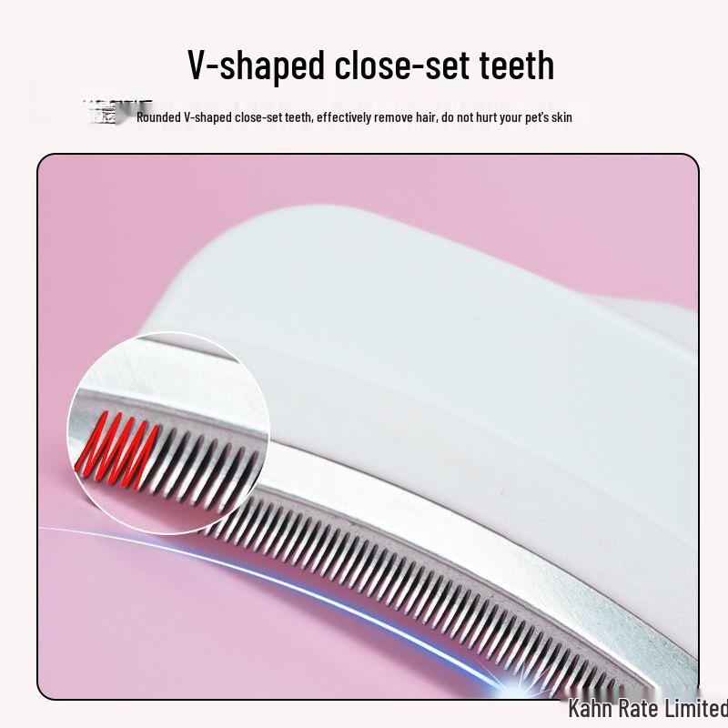 Двусторонняя расческа для вычесывания шерсти кошек: Удаляет выпавшую шерсть у кошек с короткой и длинной шерстью, компактный размер для легкой очистки