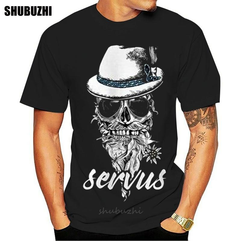 Футболка Череп Войлочная шляпа Бавария Череп Цветок Октоберфест servus модная футболка мужская хлопок бренд футболка летняя футболка