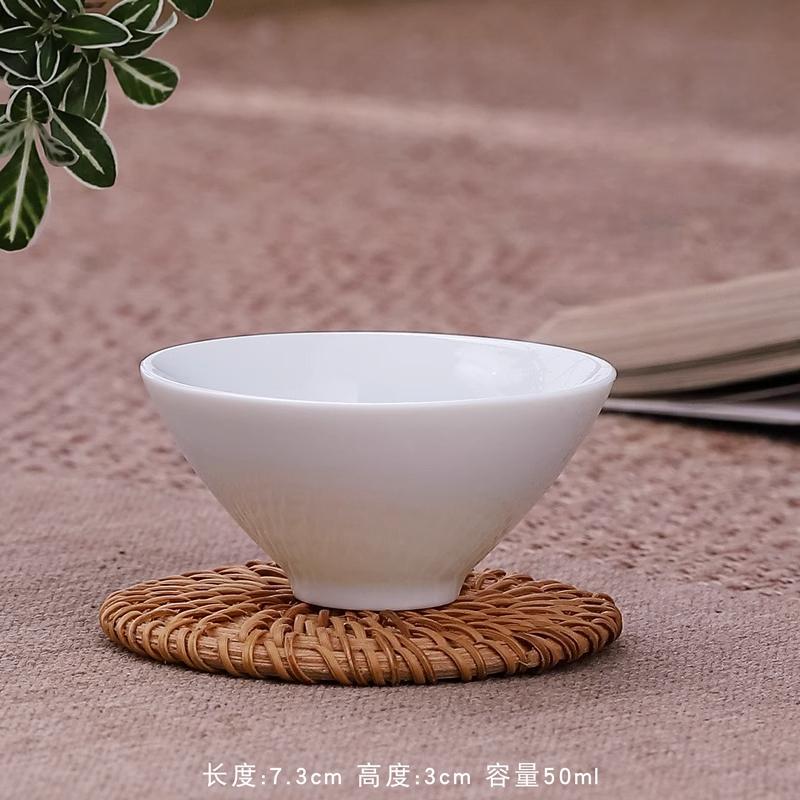 Овечий жир нефрит белый фарфор маленькая чайная чашка керамическая бытовая чайная чашка заваривание одинарная чайная пиала