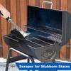 1Pcs Stainless Steel Bristle Cleaner Brush with Deluxe Handle BBQ Tool Grill Brush and Scraper