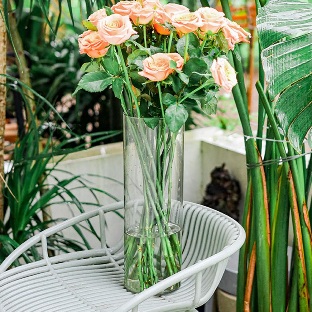 Ваза для цветов Элегантная цилиндрическая ваза для цветов на свадьбу, центральный элемент для украшения обеденного стола, прозрачная гидропоника для растений