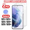 2Pcs Fingerprint ID Unlock Tempered Glass Film For Samsung Galaxy S21 S22 5G S23 S21 Plus S21FE FE 5G S22+ HD Full Screen Protector Glass