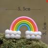 4pcs/set Star Rainbow Cloud Mini Colorful Fairy Garden Terrarium Figurine Decor Set
