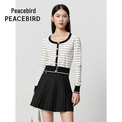 Женский вязаный свитер PEACEBIRD с круглым вырезом