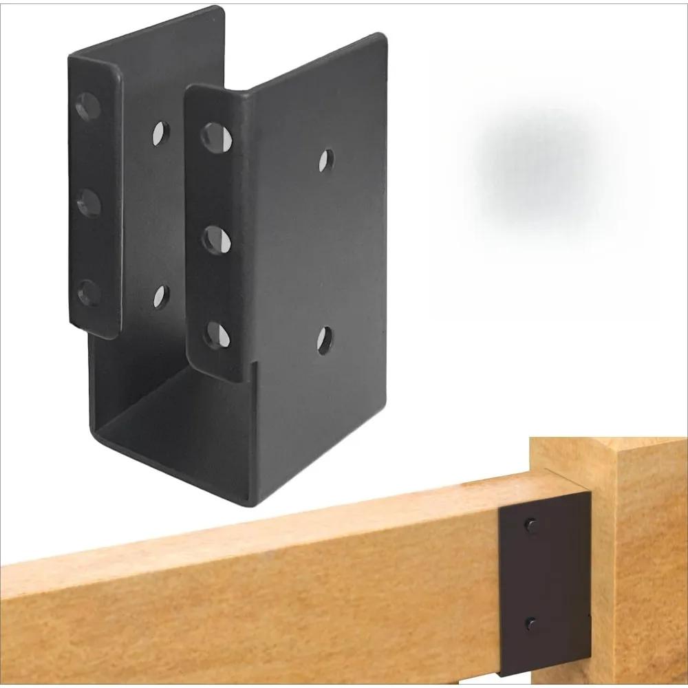 2x4 Outdoor Concealed Joist Hanger Q235B Steel Powder Coated Flange Bracket for Beam Swing Handrail Fence Without Screws