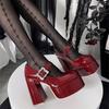 Niche Design Waterproof Table High Heels Elegant Shoes Thick Sole Mary Jane Shallow Mouth Single Shoes Women's Spring and Autumn New Models