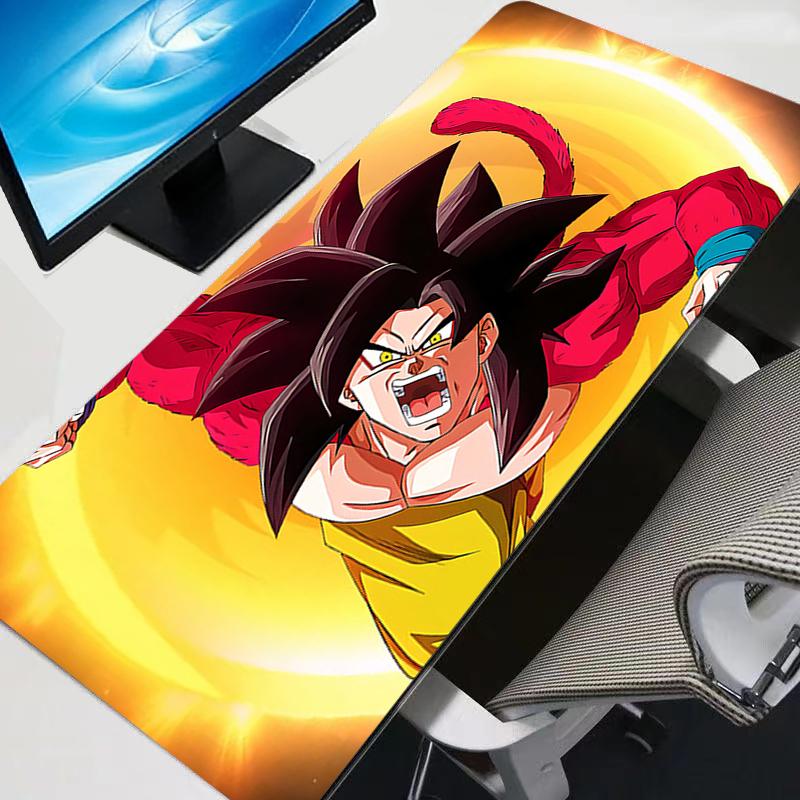 Large Gaming Mouse Pad Anime PC Computer Gamer Desk Mat rug For CS GO LOL XXL Laptop Dragon Balls Vegeta And Goku Anime Mousepad