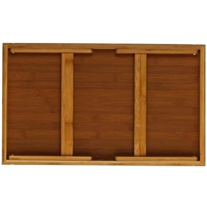 Plateau pour petit déjeuner au lit - Bambou - Dépliable - Rectangulaire - Contemporain