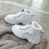 Winter Boots Women Ankle Boots Warm PU Plush Winter Woman Shoes Sneakers Flats Lace Up Ladies Shoes Women Short Snow Boots