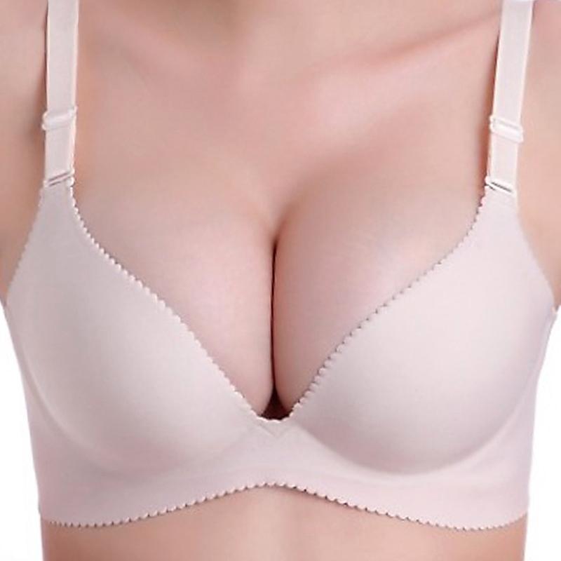 Deep V Bras For Women Push Up Bra Wire Free Seamless Underwear Plunge Intimates